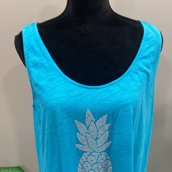 Fresh Produce Tank Dress with Pineapple and Slouch Pockets - Picture 2 of 10